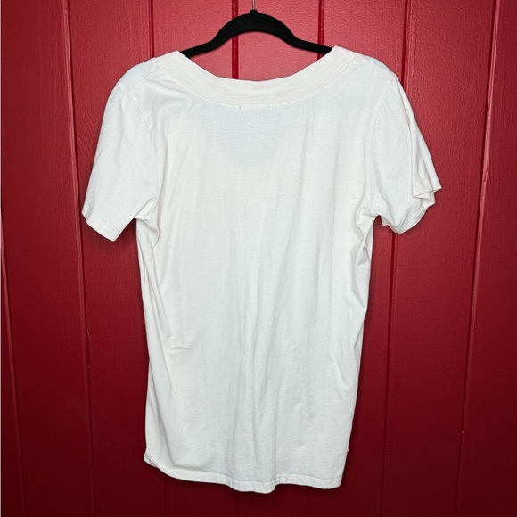 Ambiance White V-Neck Short Sleeve T-Shirt Women’s 2X - Picture 4 of 4
